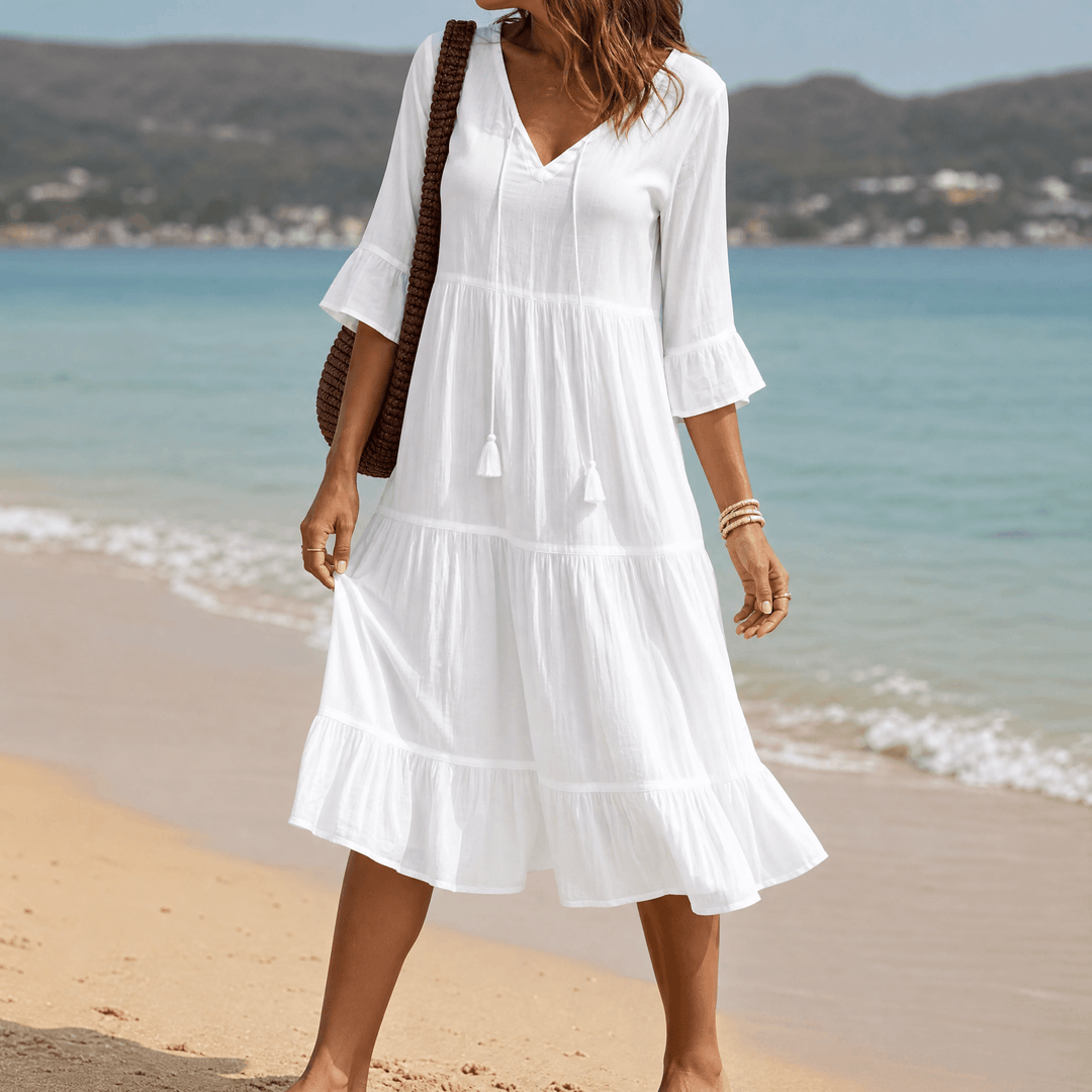 Solera™ – Breezy V-Neck Cotton Dress