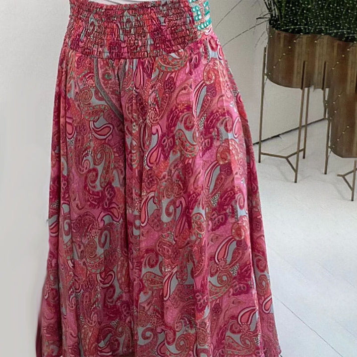 Reagan | Linen Boho Wide-Leg Pants