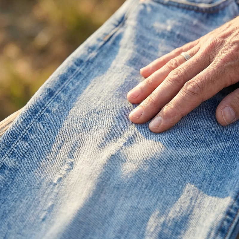 Aberjean - Cropped Casual Denim