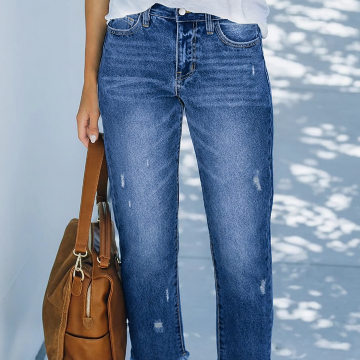 Aberjean - Cropped Casual Denim