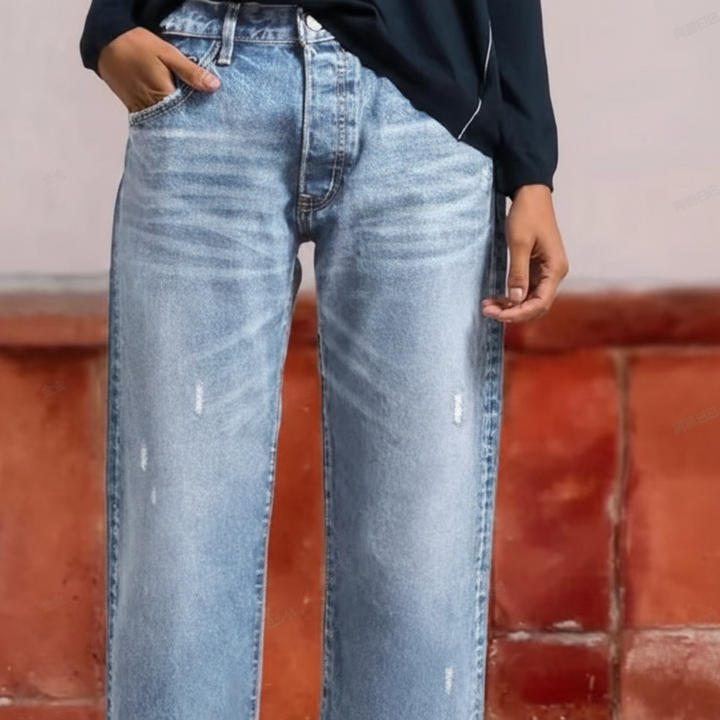 Aberjean - Cropped Casual Denim