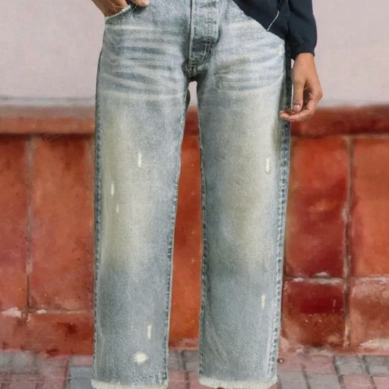 Aberjean - Cropped Casual Denim