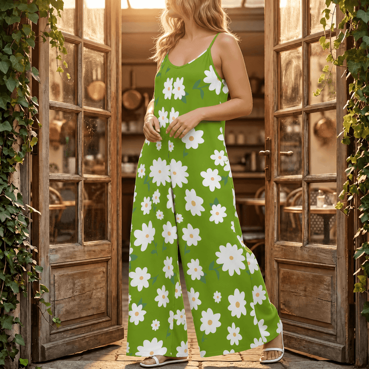 Sunara™ – Floral Wide-Leg Jumpsuit for Curves