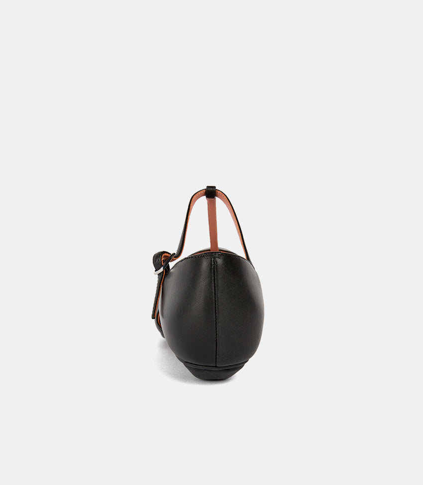T-Strap Pump in Black