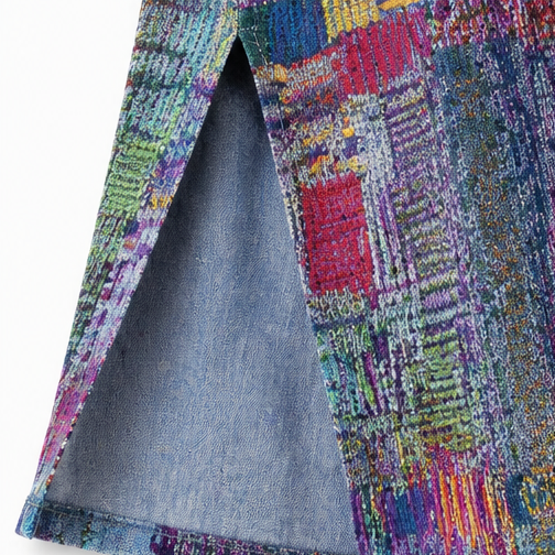 Tessara™ – Painterly Patchwork Midi Dress