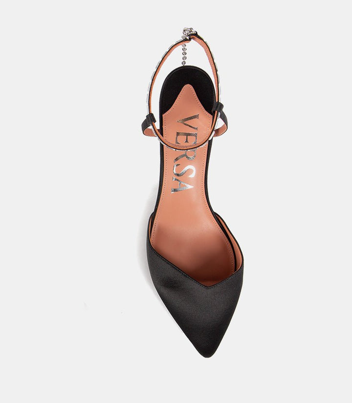 Publicist Pumps in Black Crystal