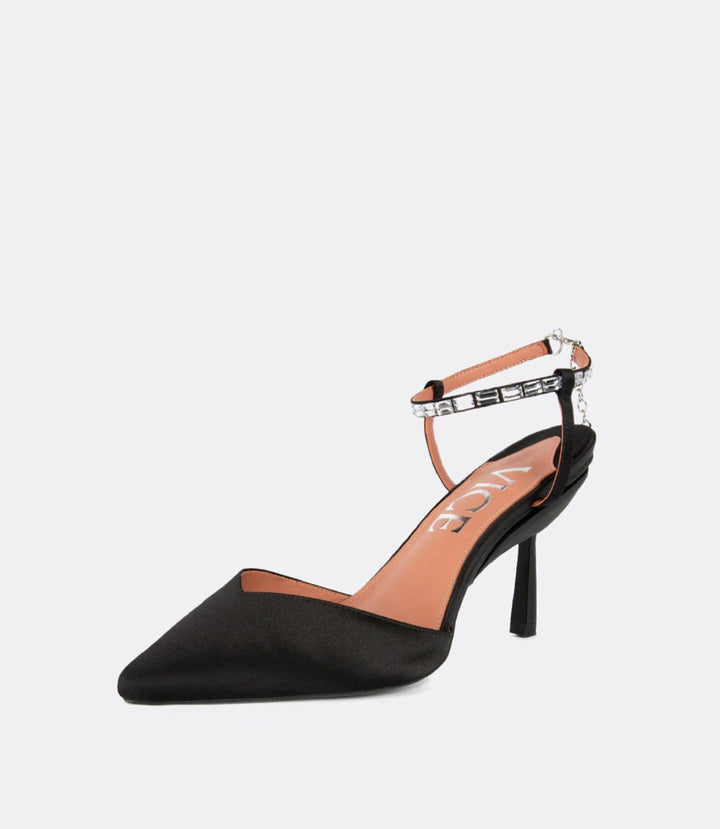Publicist Pumps in Black Crystal