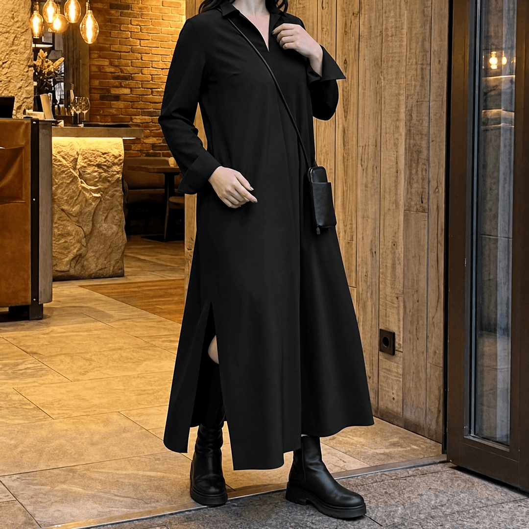 Veluna™ – Effortless Side Slit Maxi Dress