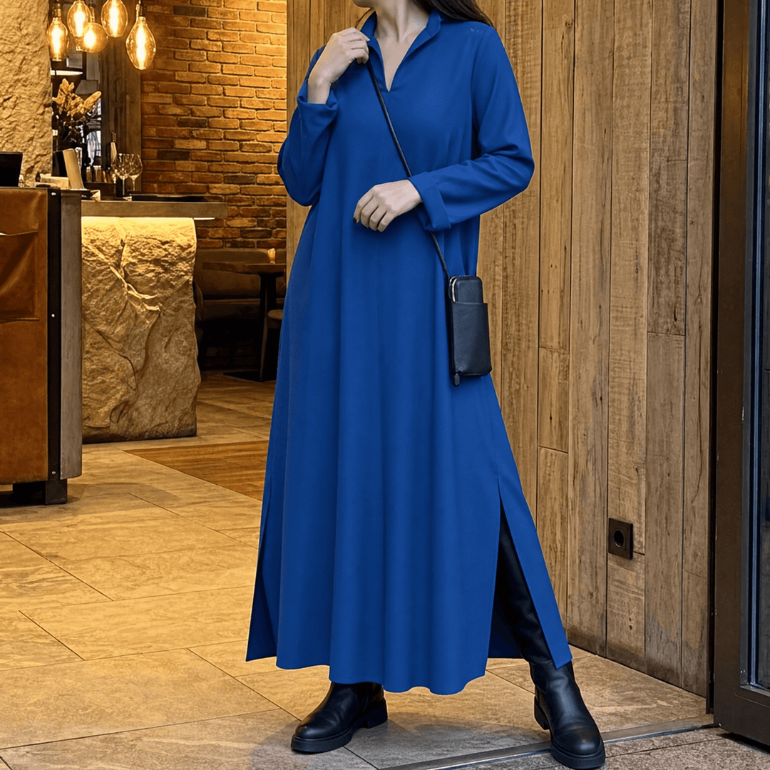Veluna™ – Effortless Side Slit Maxi Dress