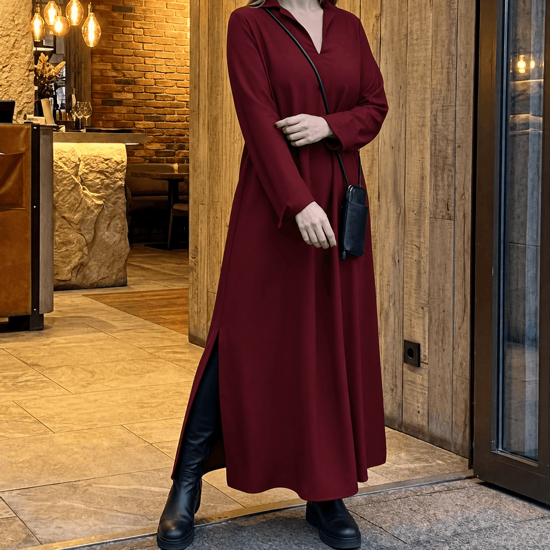 Veluna™ – Effortless Side Slit Maxi Dress