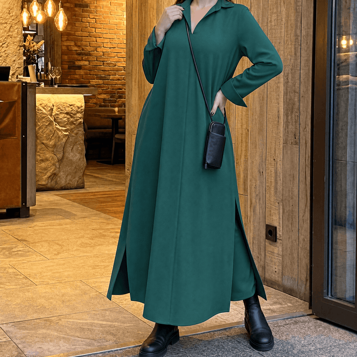 Veluna™ – Effortless Side Slit Maxi Dress