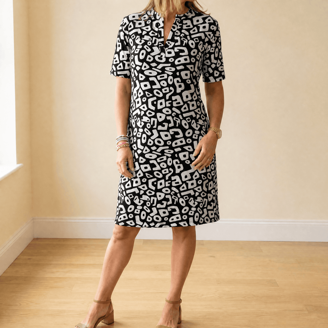 Vivara™ – Breezy V-Neck Printed Dress